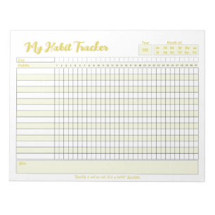 Habit Tracker Fully Customizable Notepad