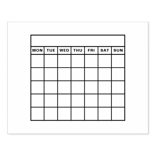 Habit tracker monthly calendar bullet journal rubber stamp