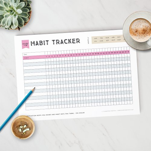 Habit Tracker Notepad