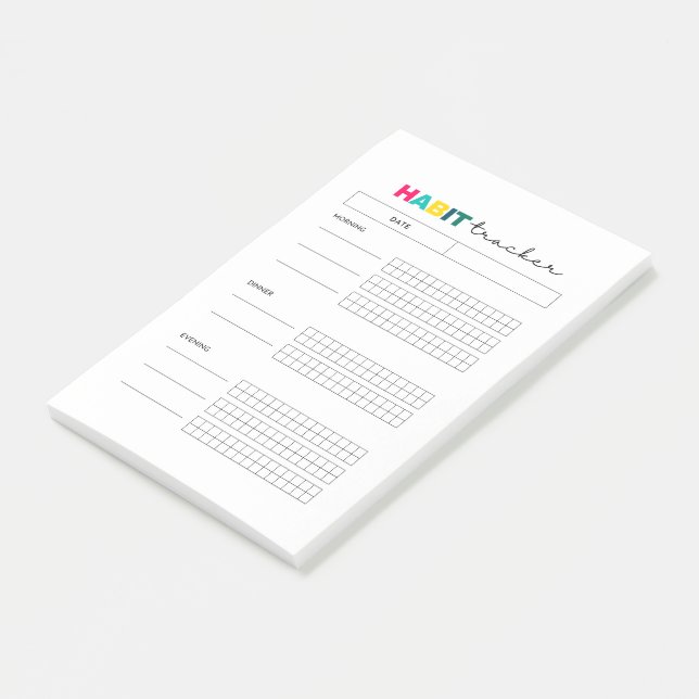 Habit Tracker Planner Journal Post-it Notes (Angled)