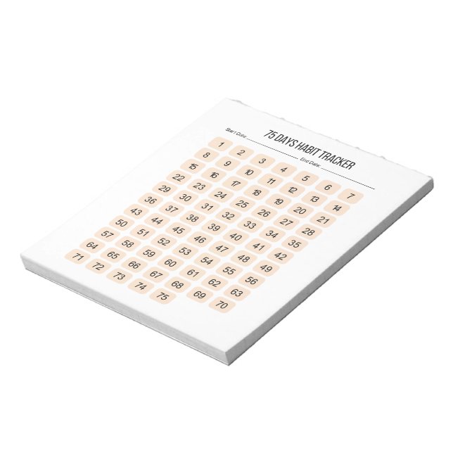 Habit Tracker Planner Notepad (Rotated)