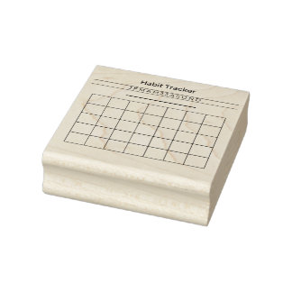 Habit Tracker Rubber Stamp 2.5" x 2.5"