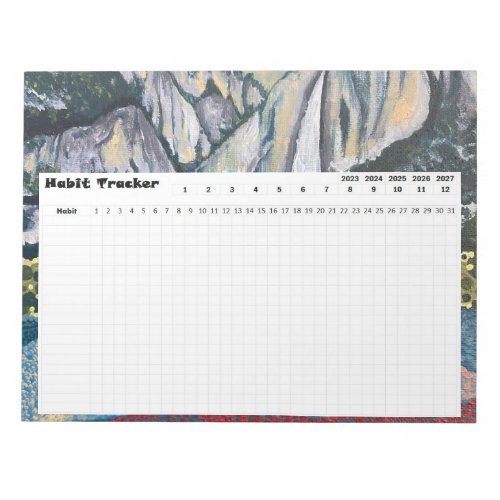 Habit Tracker Yosemite National Park Notepad