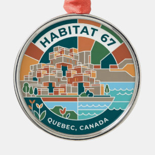 Habitat 67 Canada Metal Ornament