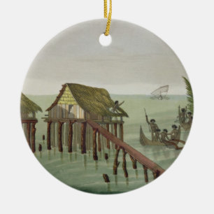 Habitations of the Papu Tribe, Rawak, plate 22 fro Ceramic Ornament