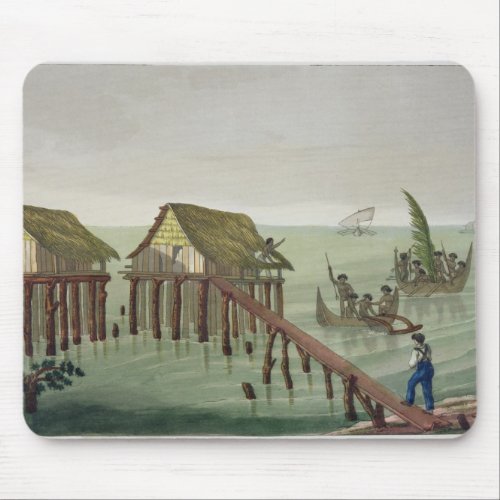 Habitations of the Papu Tribe Rawak plate 22 fro Mouse Pad