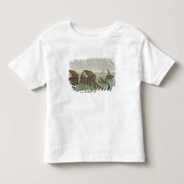 Habitations of the Papu Tribe, Rawak, plate 22 fro Toddler T-shirt (Front)