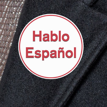 Hablo Español - I Speak Spanish Classic Round Sticker by Sideview at Zazzle