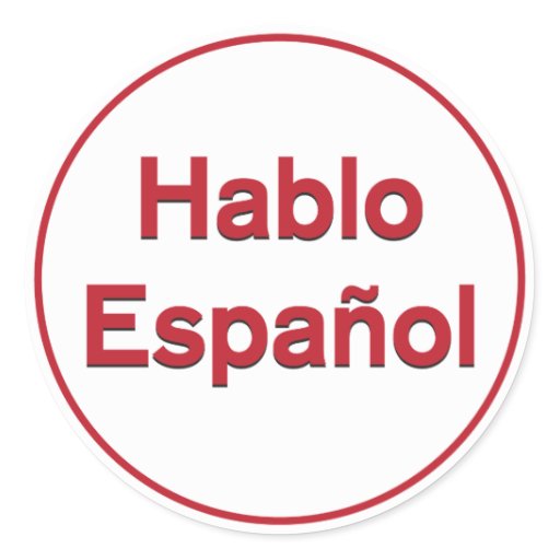 Hablo Español - I Speak Spanish Classic Round Sticker | Zazzle