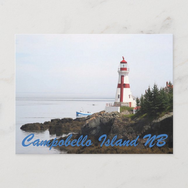 Habor Lightstation Campobello Island New Bronswick Postcard (Front)