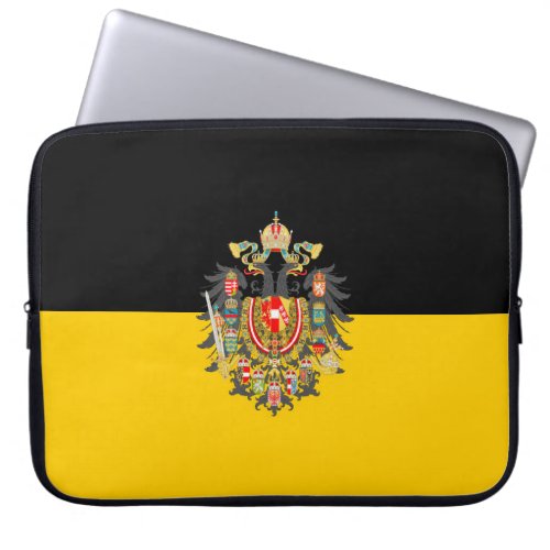 Habsburg flag and Imperial Coat of Arms Laptop Sleeve