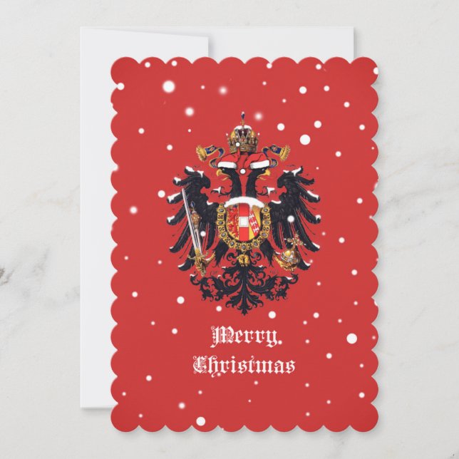 Habsburg "Merry Christmas" Flat Holiday Card (Front)
