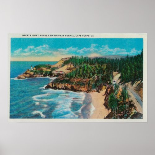 Hacenta Head Lighthouse and Cape PerpetuaCoast Poster