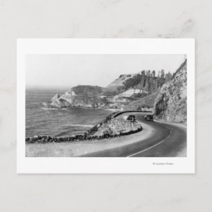 Hacenta Head Lighthouse and Oregon Coast Highway Postcard