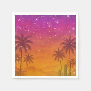 Hacienda Sunset Vibrant Fiesta Quinceañera  Napkins