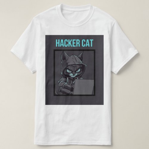 Hack Cat Graphic TShirt Cool Feline  for Cat Lover