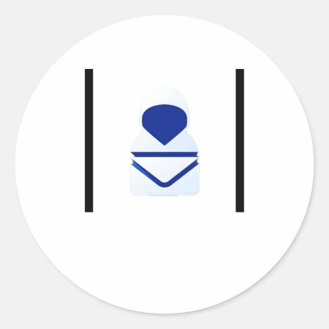 Hack Check Hoodie Classic Round Sticker (Front)