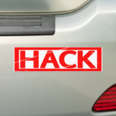 Hack Stamp Bumper Sticker (On Car)