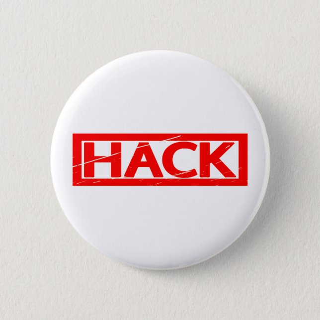 Hack Stamp Pinback Button (Front)