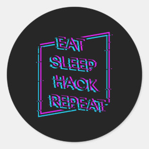 Hack The Planet Classic Round Sticker