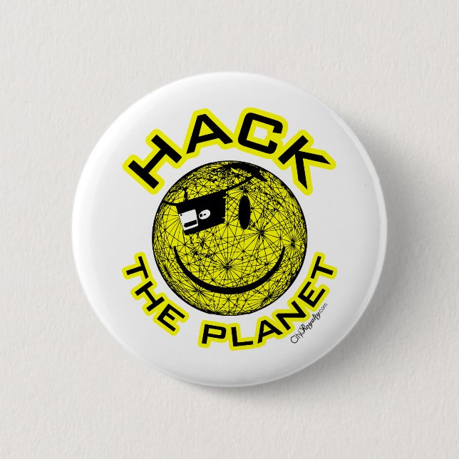 Hack the Planet Pinback Button (Front)