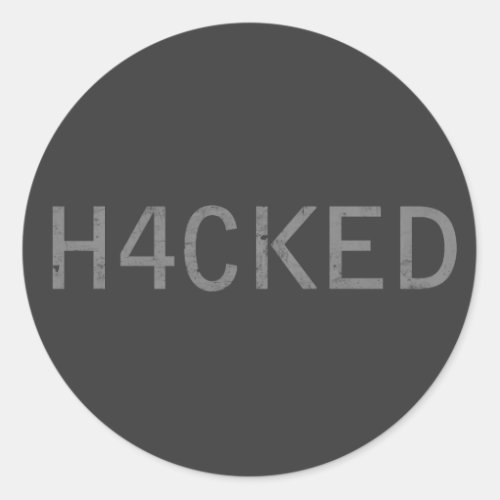 hacked classic round sticker