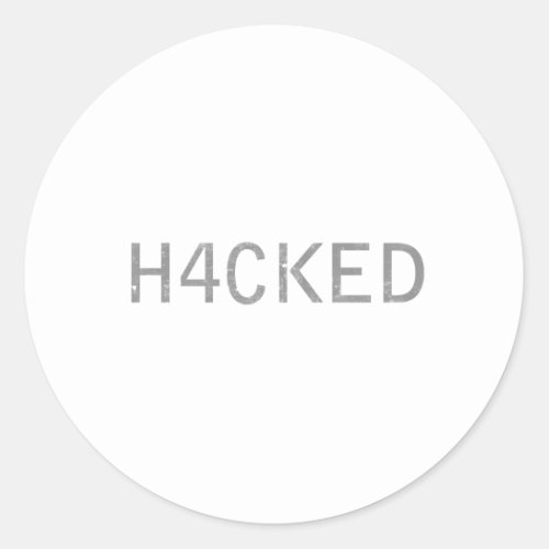 hacked classic round sticker
