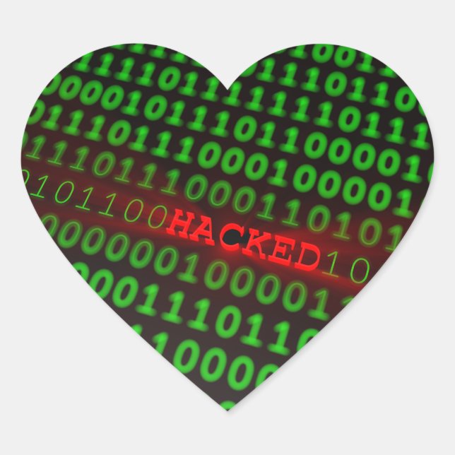 Hacked Heart Sticker (Front)