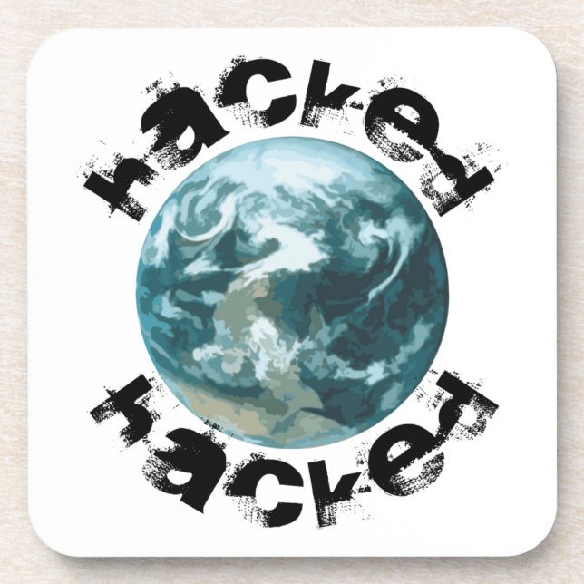 Hacked Planet Earth Beverage Coaster (Front)