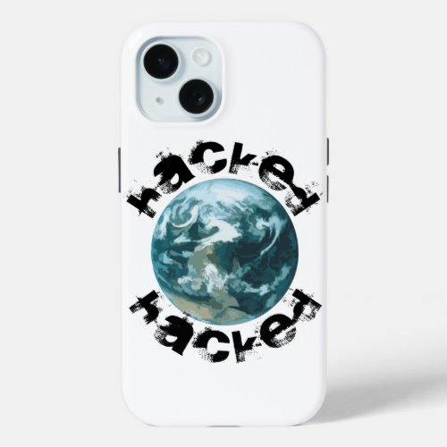 Hacked Planet Earth iPhone 15 Case
