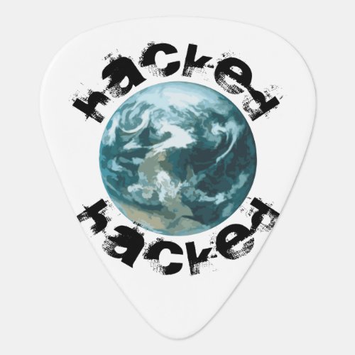 Hacked Planet Earth Guitar Pick