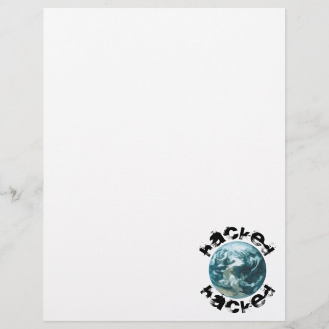 Hacked Planet Earth Letterhead (Front)