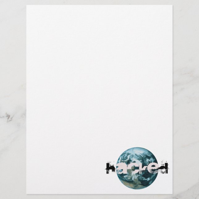 Hacked Planet Earth Letterhead (Front)
