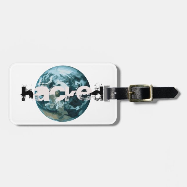 Hacked Planet Earth Luggage Tag (Front Horizontal)