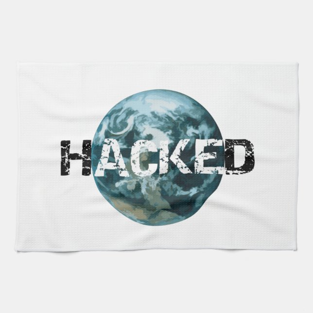 Hacked Planet Earth Towel (Horizontal)