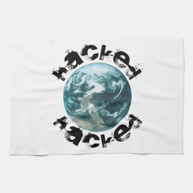 Hacked Planet Earth Towel (Horizontal)