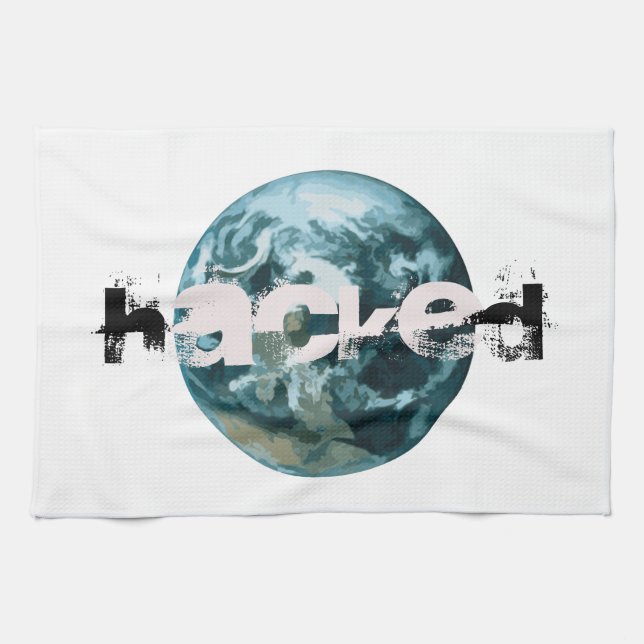 Hacked Planet Earth Towel (Horizontal)