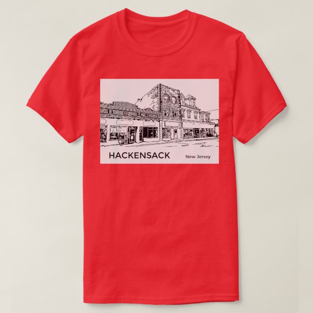 Hackensack New Jersey T-Shirt (Design Front)