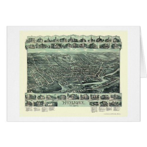 Hackensack NJ Panoramic Map _ 1896