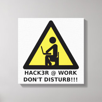 Hacker at work canvas print