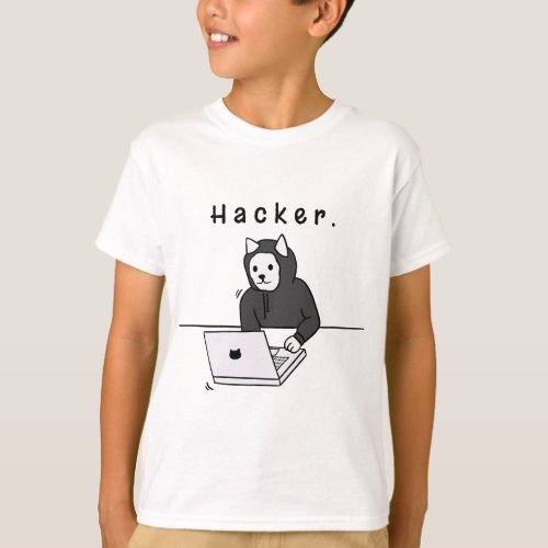 Hacker Cat Security Engineer Gift T_Shirt