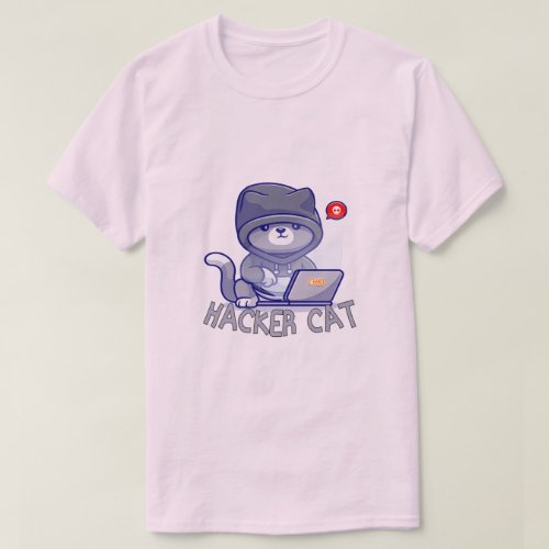 Hacker Cat Security Engineer Gift T_Shirt