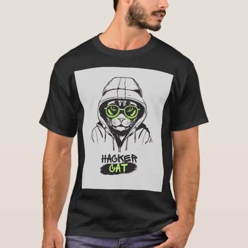Hacker Cat T_Shirt
