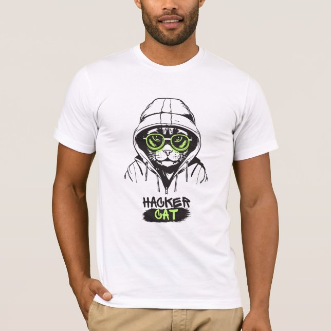 "Hacker Cat" T-shirt Design (Front)