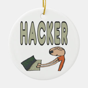 Hacker Ceramic Ornament