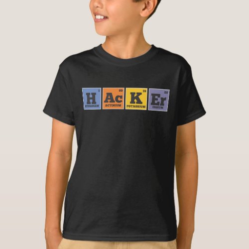 Hacker Chemist Elements Programmer T_Shirt