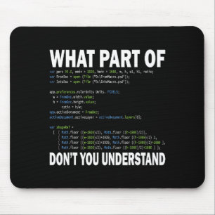 Hacker Computer Programmer Apparel Coding What Par Mouse Pad