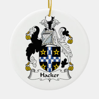 Hacker Family Crest Ceramic Ornament
