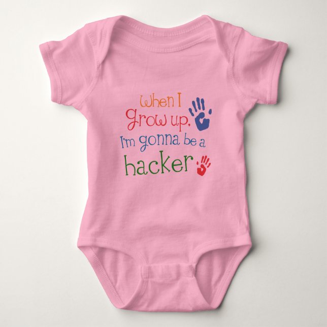 Hacker (Future) Infant Baby T-Shirt Baby Bodysuit (Front)