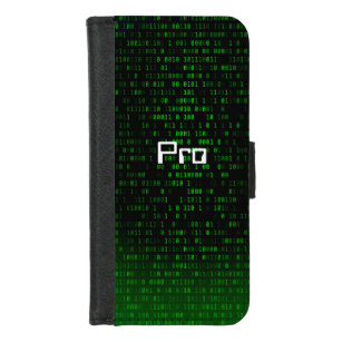 Hacker geek nerd gamer dev it guy cool looking  iPhone 8/7 wallet case